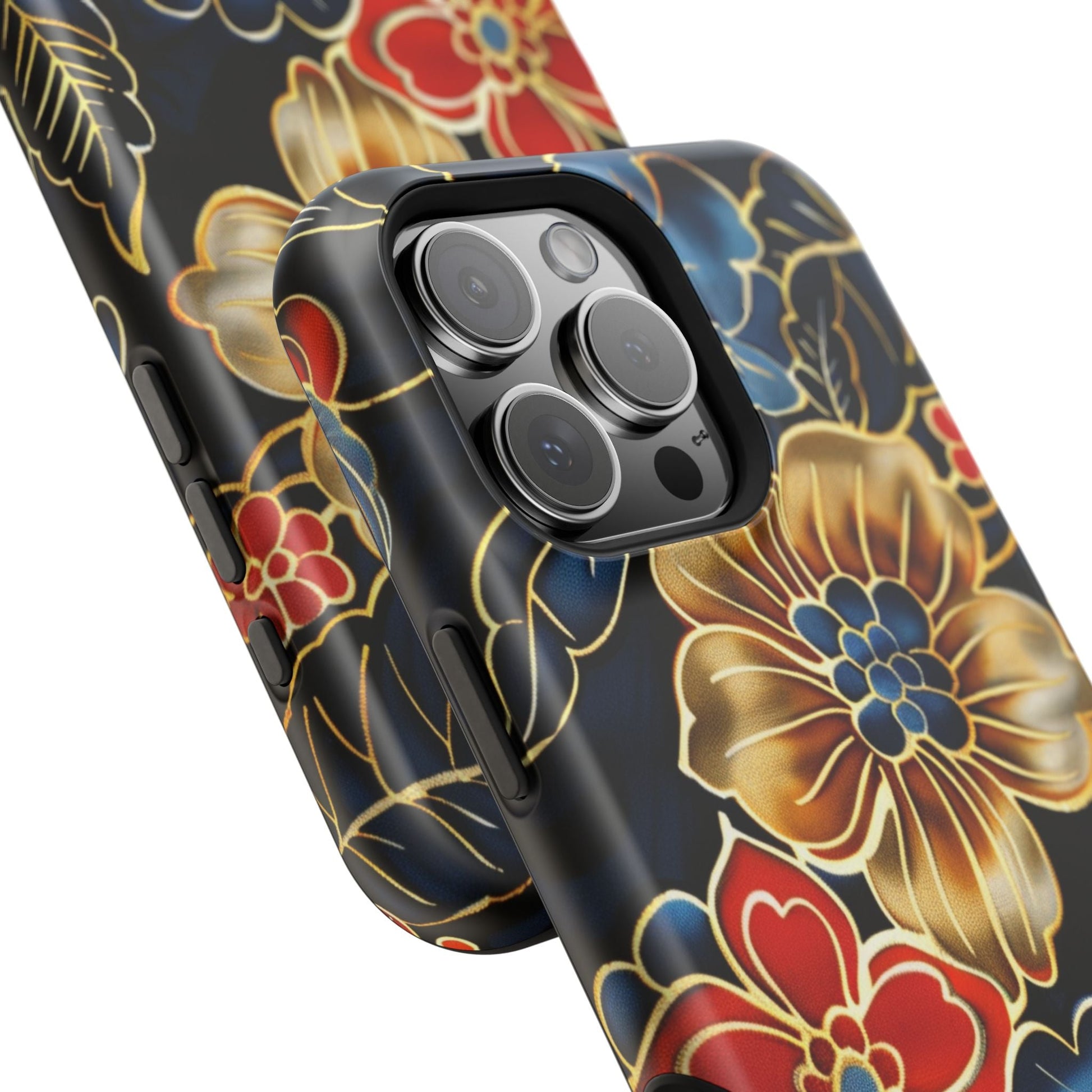 Floral Gold - Trim Magnetic Impact Phone Case - DIGITAL X