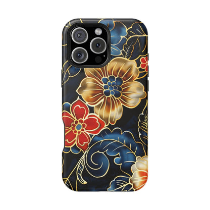 Floral Gold - Trim Magnetic Impact Phone Case - DIGITAL X