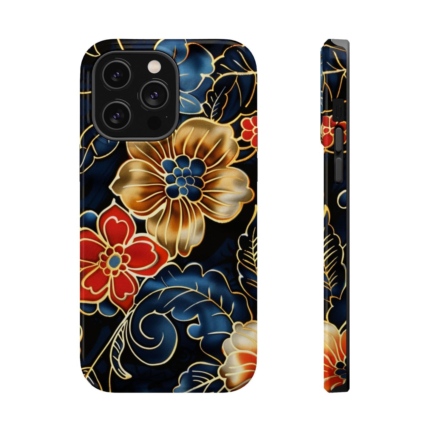Floral Gold - Trim Magnetic Impact Phone Case - DIGITAL X