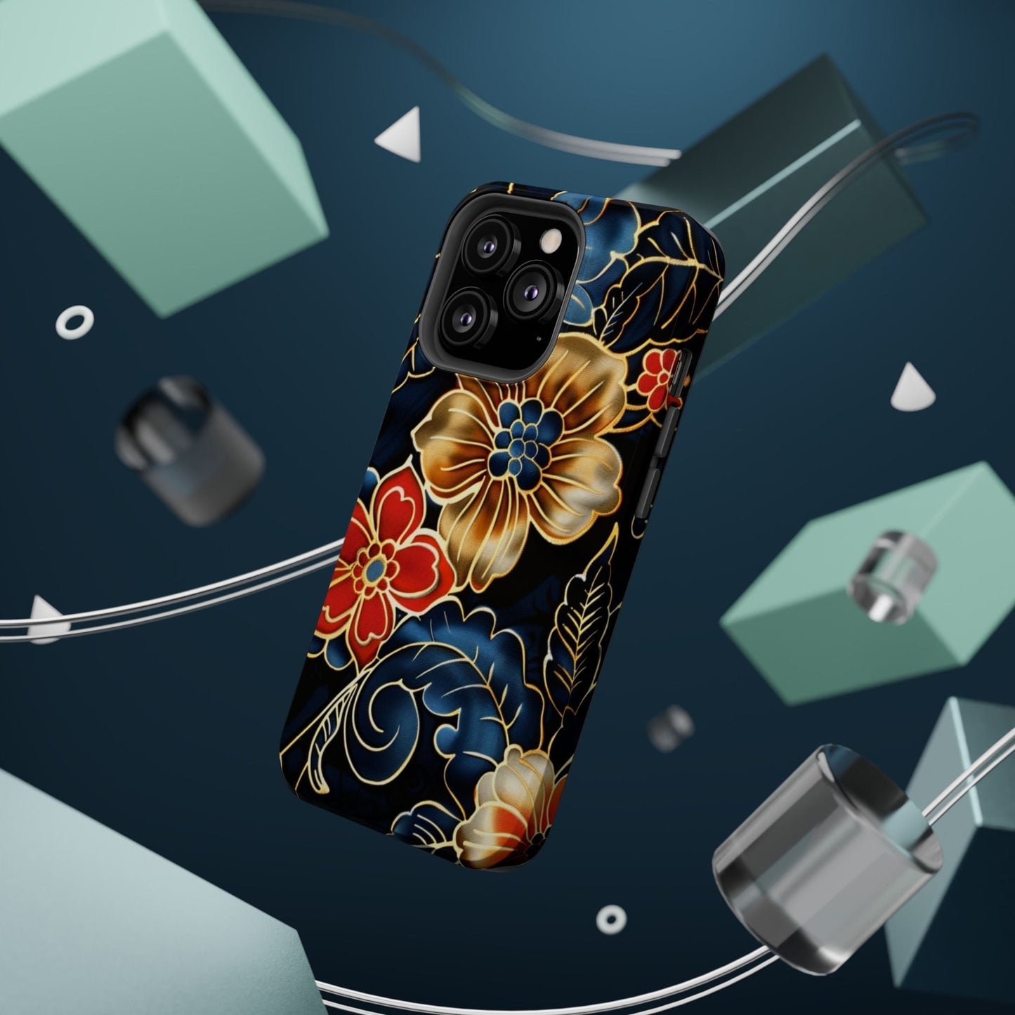 Floral Gold - Trim Magnetic Impact Phone Case - DIGITAL X
