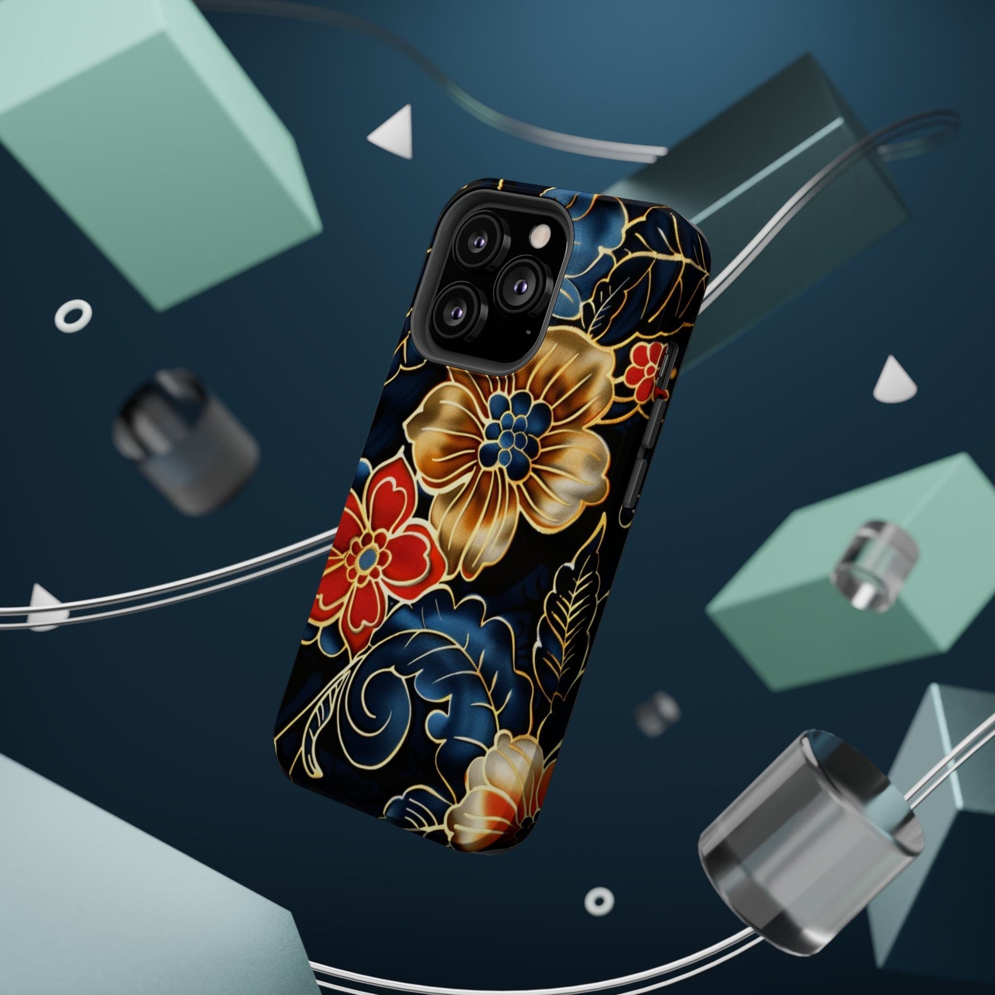 Floral Gold - Trim Magnetic Impact Phone Case - DIGITAL X