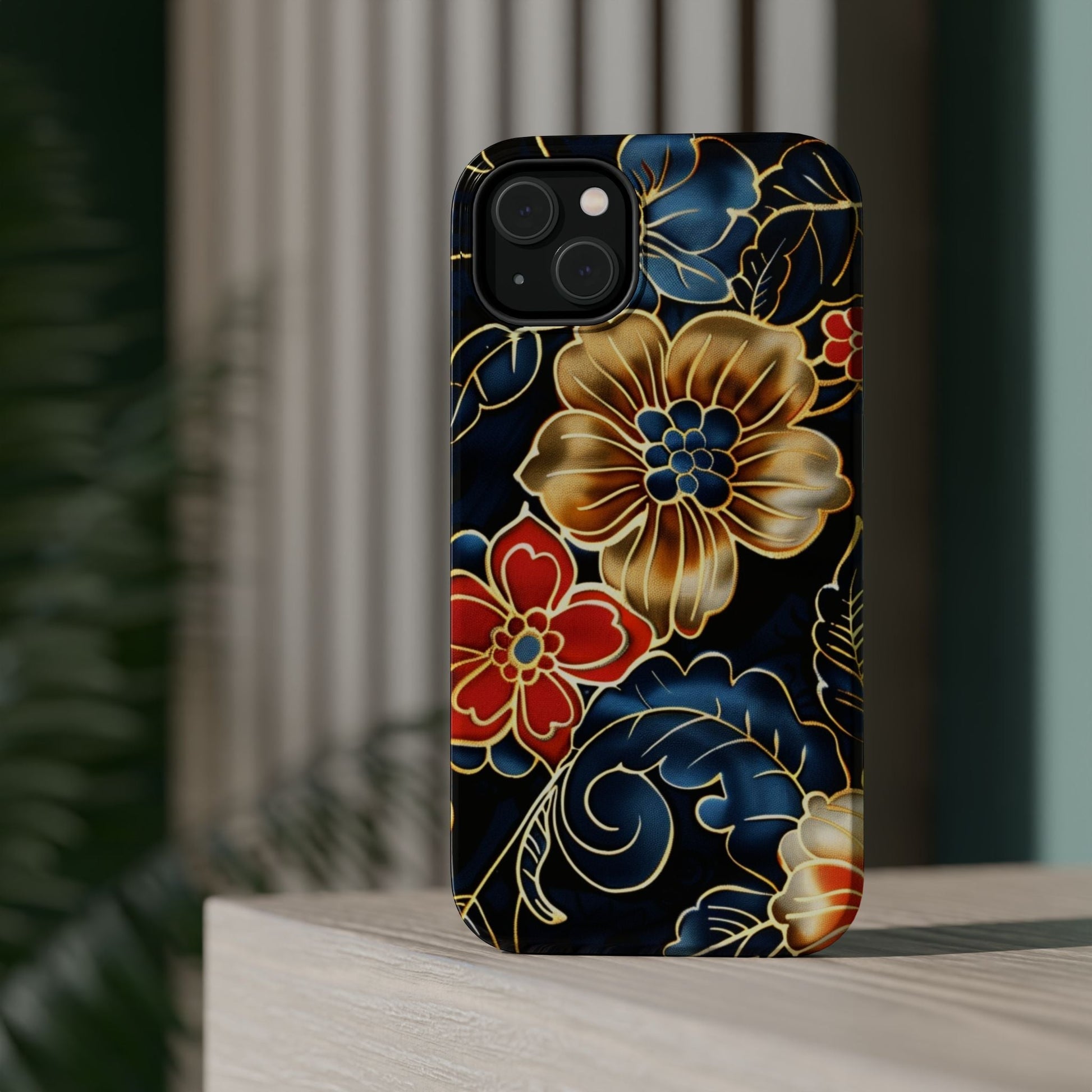 Floral Gold - Trim Magnetic Impact Phone Case - DIGITAL X