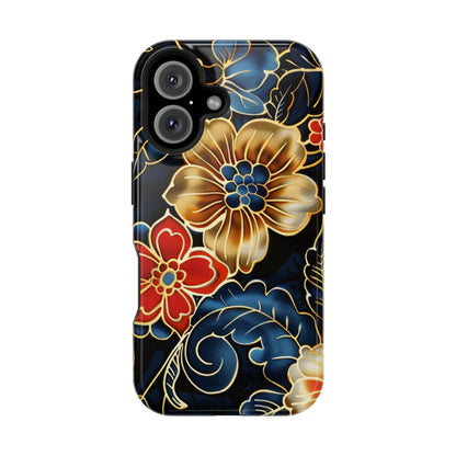 Floral Gold - Trim Magnetic Impact Phone Case - DIGITAL X