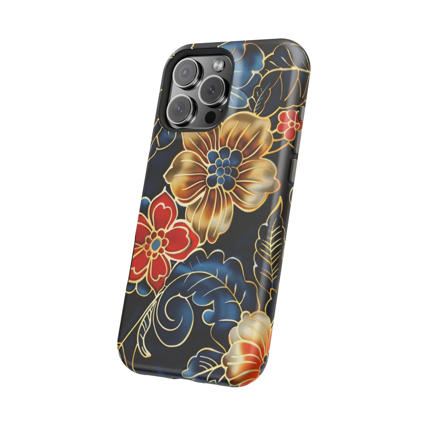 Floral Gold - Trim Magnetic Impact Phone Case - DIGITAL X