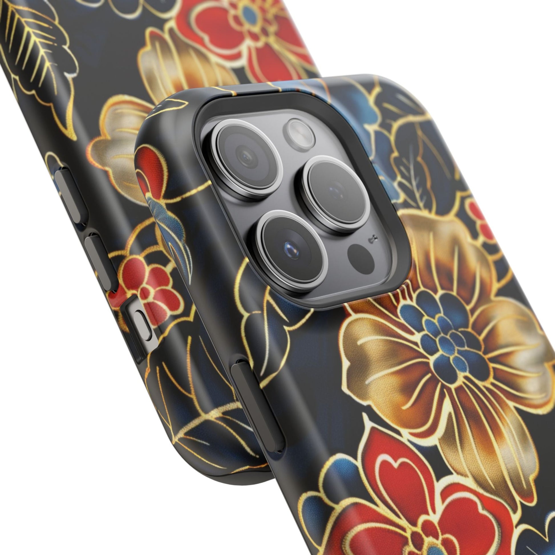 Floral Gold - Trim Magnetic Impact Phone Case - DIGITAL X