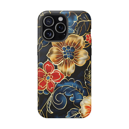 Floral Gold - Trim Magnetic Impact Phone Case - DIGITAL X