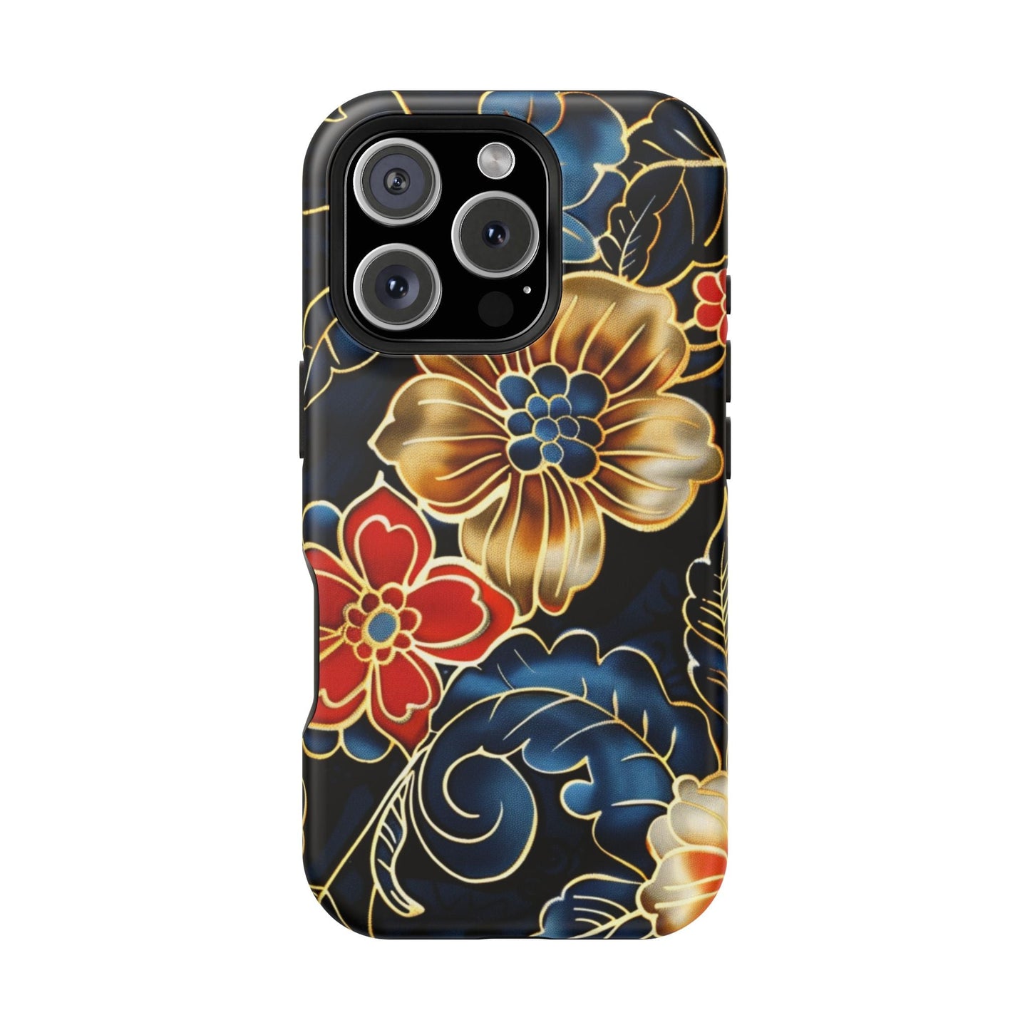 Floral Gold - Trim Magnetic Impact Phone Case - DIGITAL X