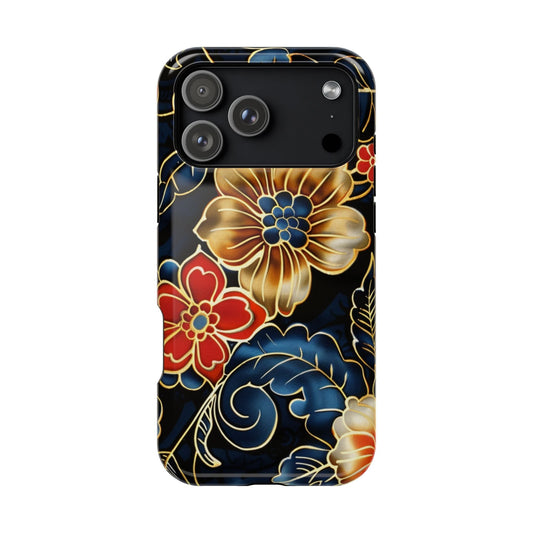 Floral Gold - Trim Magnetic Impact Phone Case - DIGITAL X