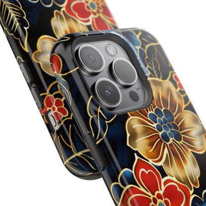 Floral Gold - Trim Magnetic Impact Phone Case - DIGITAL X