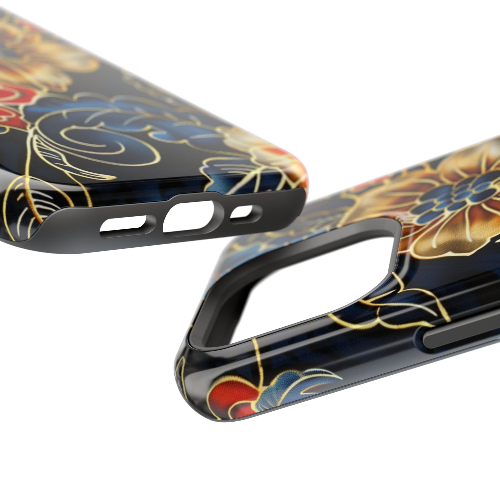 Floral Gold - Trim Magnetic Impact Phone Case - DIGITAL X