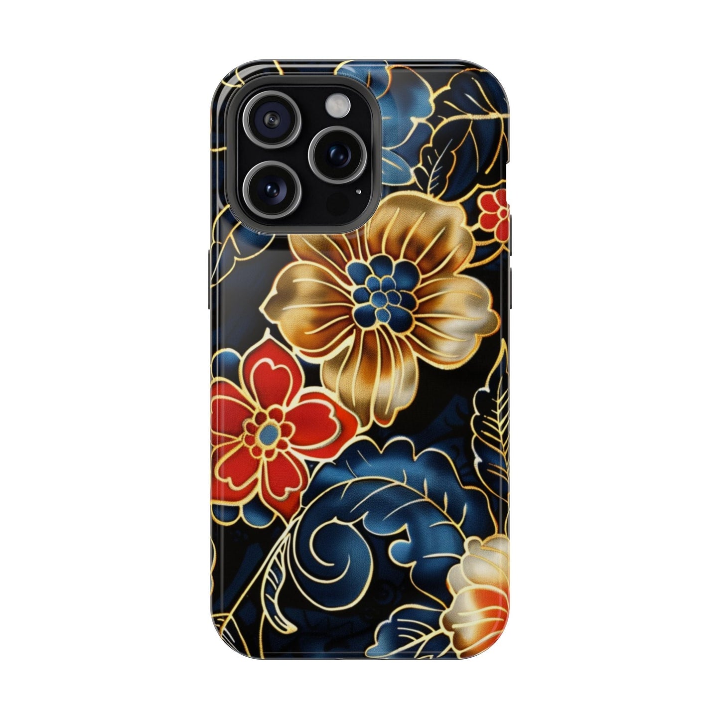 Floral Gold - Trim Magnetic Impact Phone Case - DIGITAL X