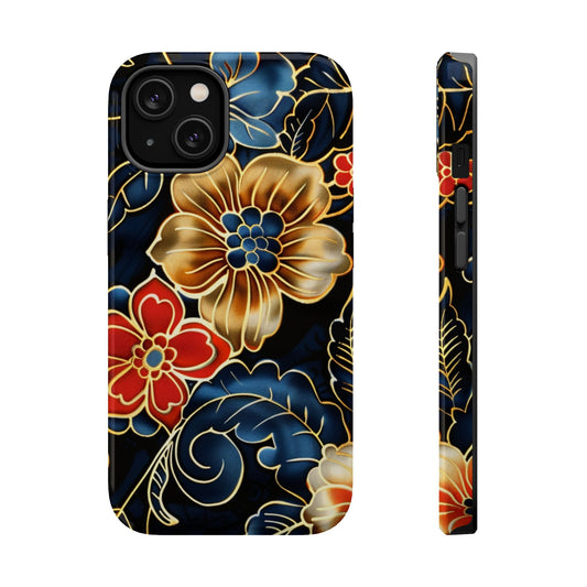 Floral Gold - Trim Magnetic Impact Phone Case - DIGITAL X