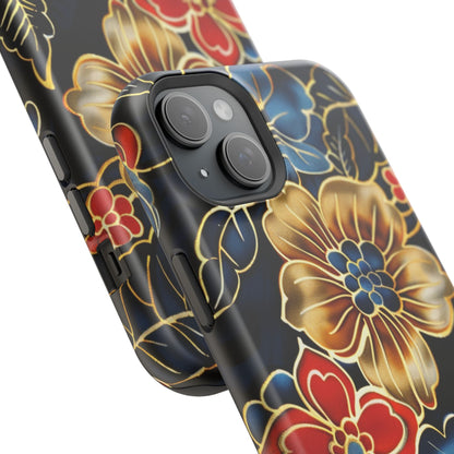 Floral Gold - Trim Magnetic Impact Phone Case - DIGITAL X