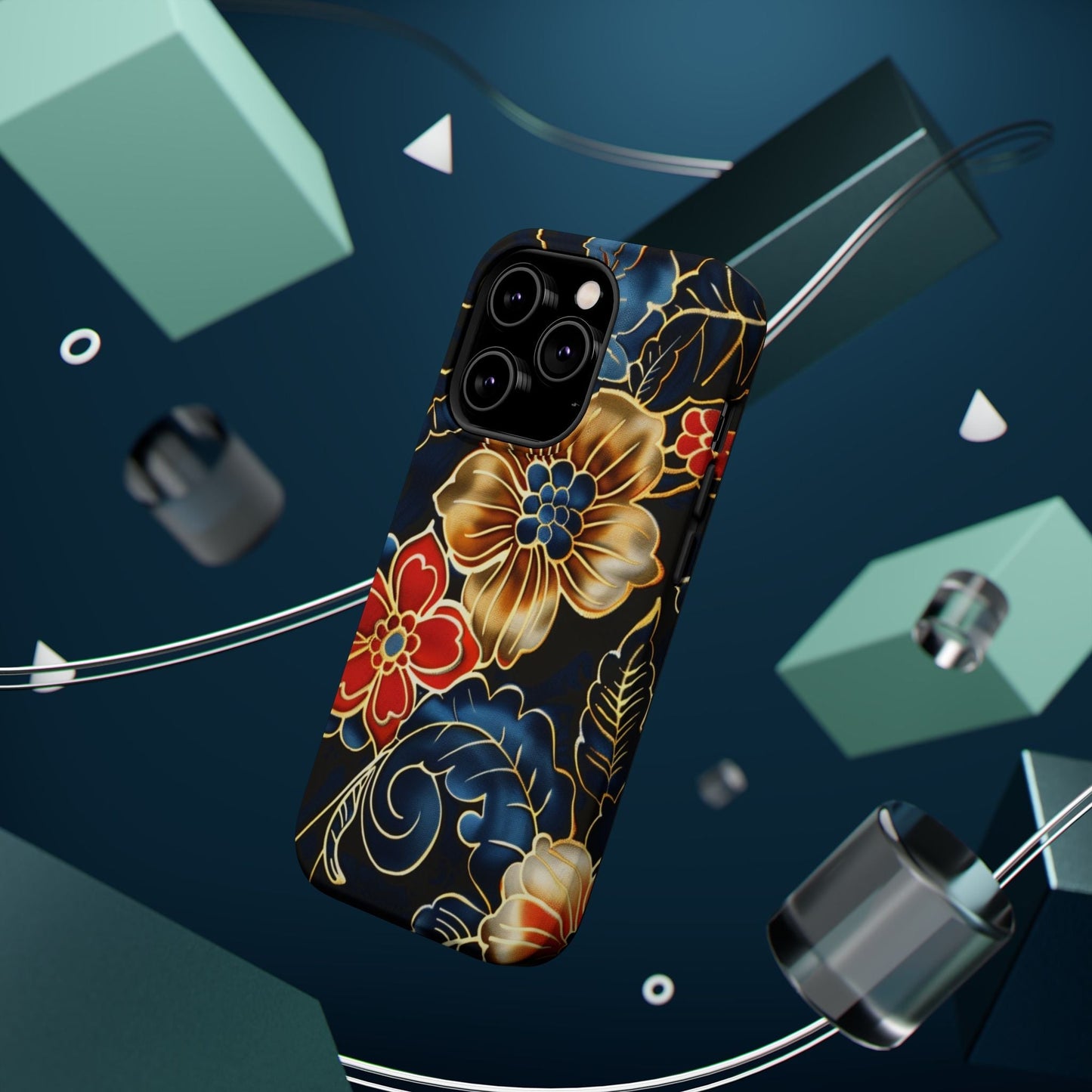 Floral Gold - Trim Magnetic Impact Phone Case - DIGITAL X