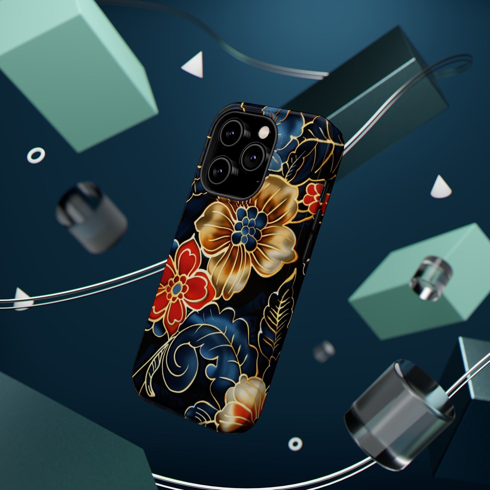 Floral Gold - Trim Magnetic Impact Phone Case - DIGITAL X
