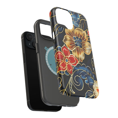 Floral Gold - Trim Magnetic Impact Phone Case - DIGITAL X