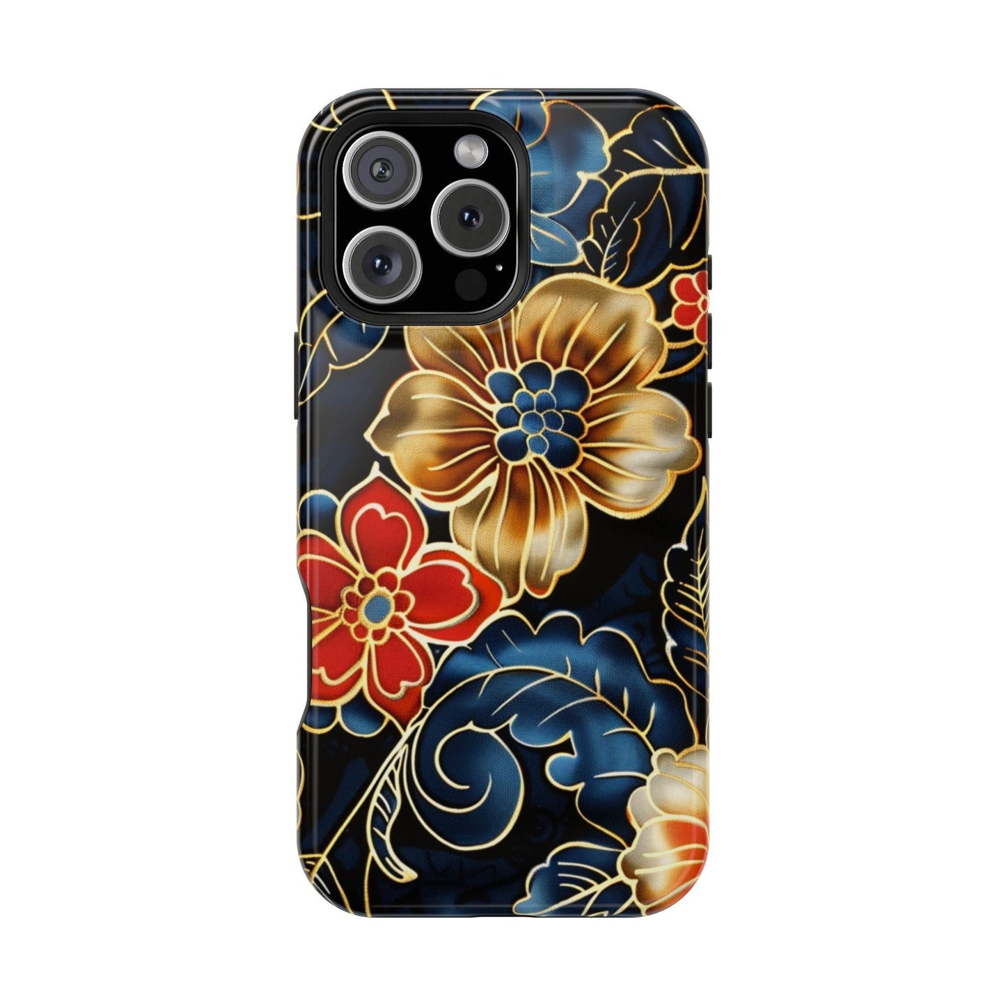 Floral Gold - Trim Magnetic Impact Phone Case - DIGITAL X