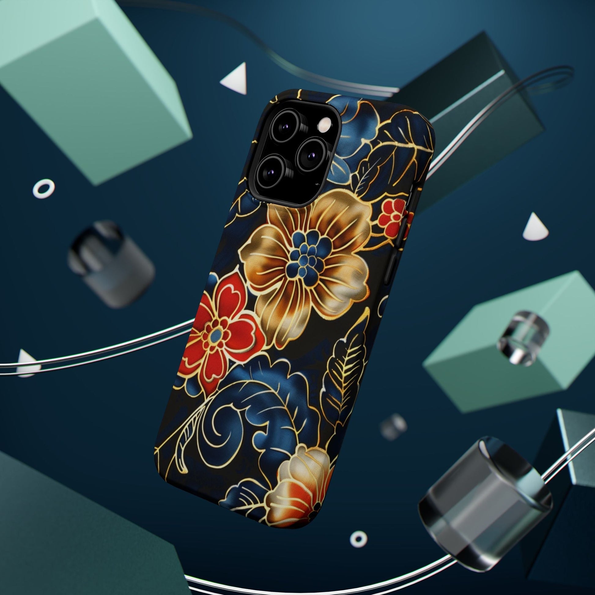 Floral Gold - Trim Magnetic Impact Phone Case - DIGITAL X