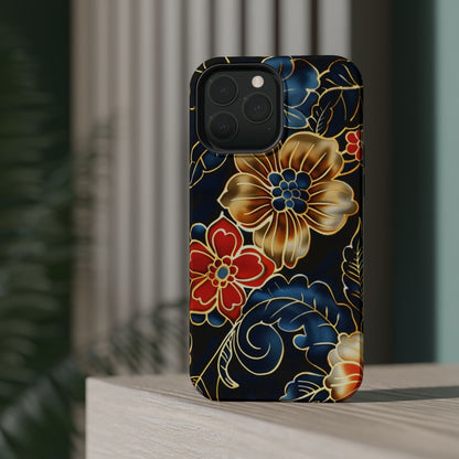 Floral Gold - Trim Magnetic Impact Phone Case - DIGITAL X