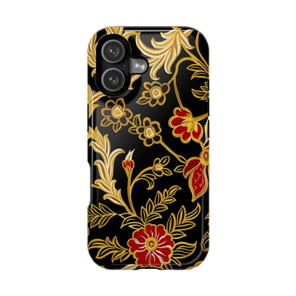 Floral Gold Vintage Phone Case – Magnetic Impact - Resistant - DIGITAL X