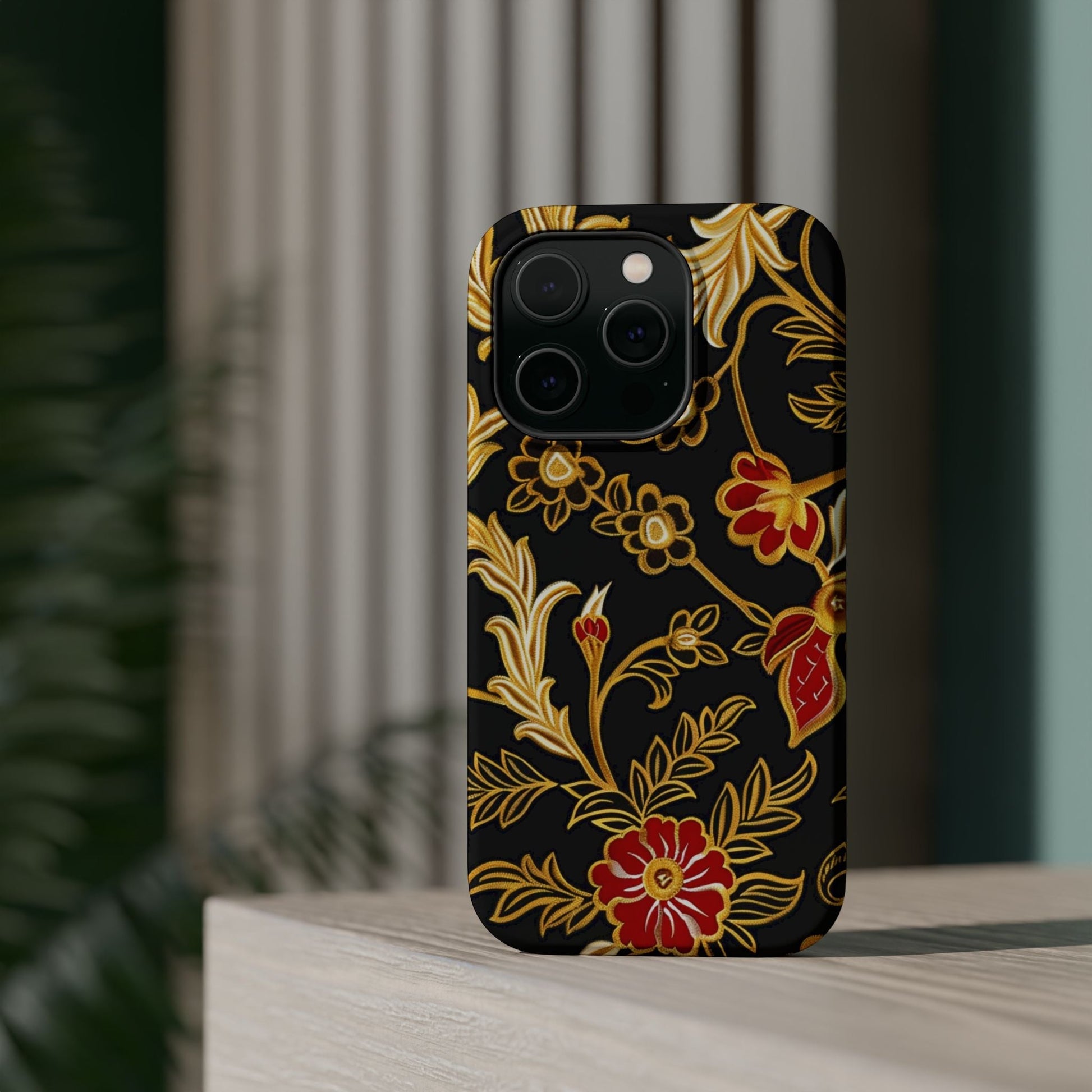 Floral Gold Vintage Phone Case – Magnetic Impact - Resistant - DIGITAL X