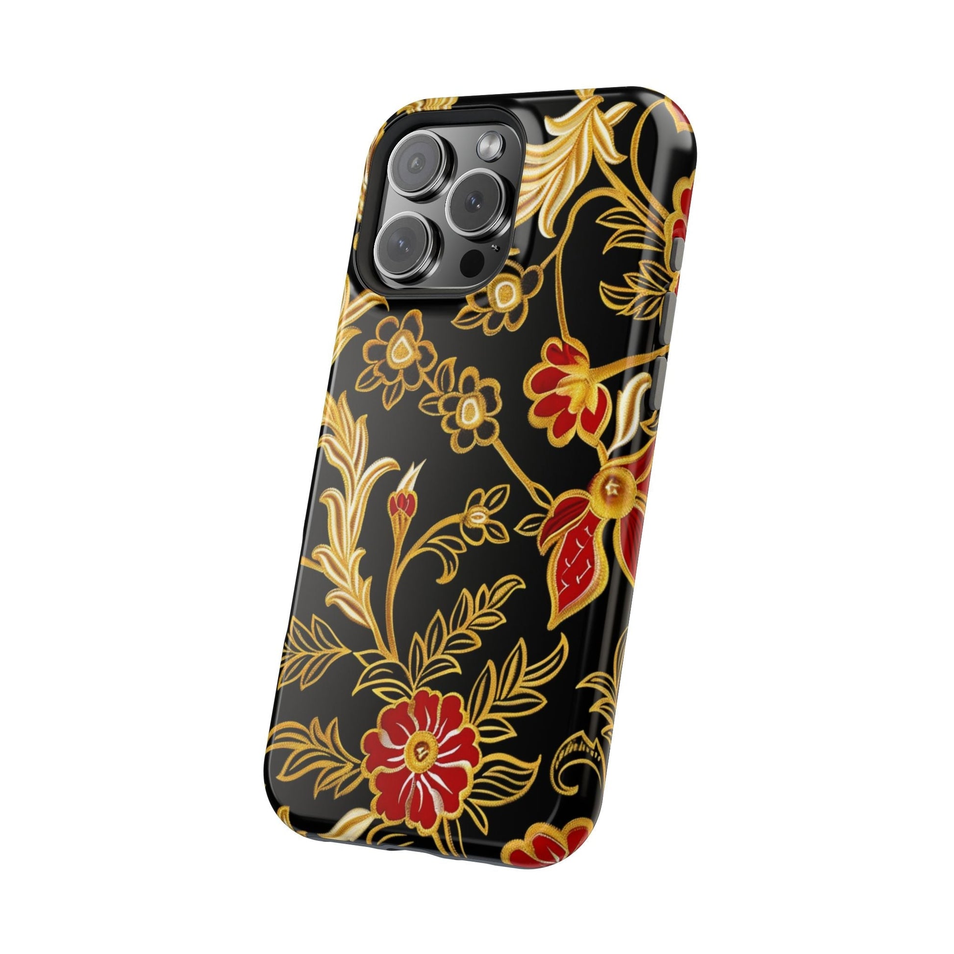 Floral Gold Vintage Phone Case – Magnetic Impact - Resistant - DIGITAL X