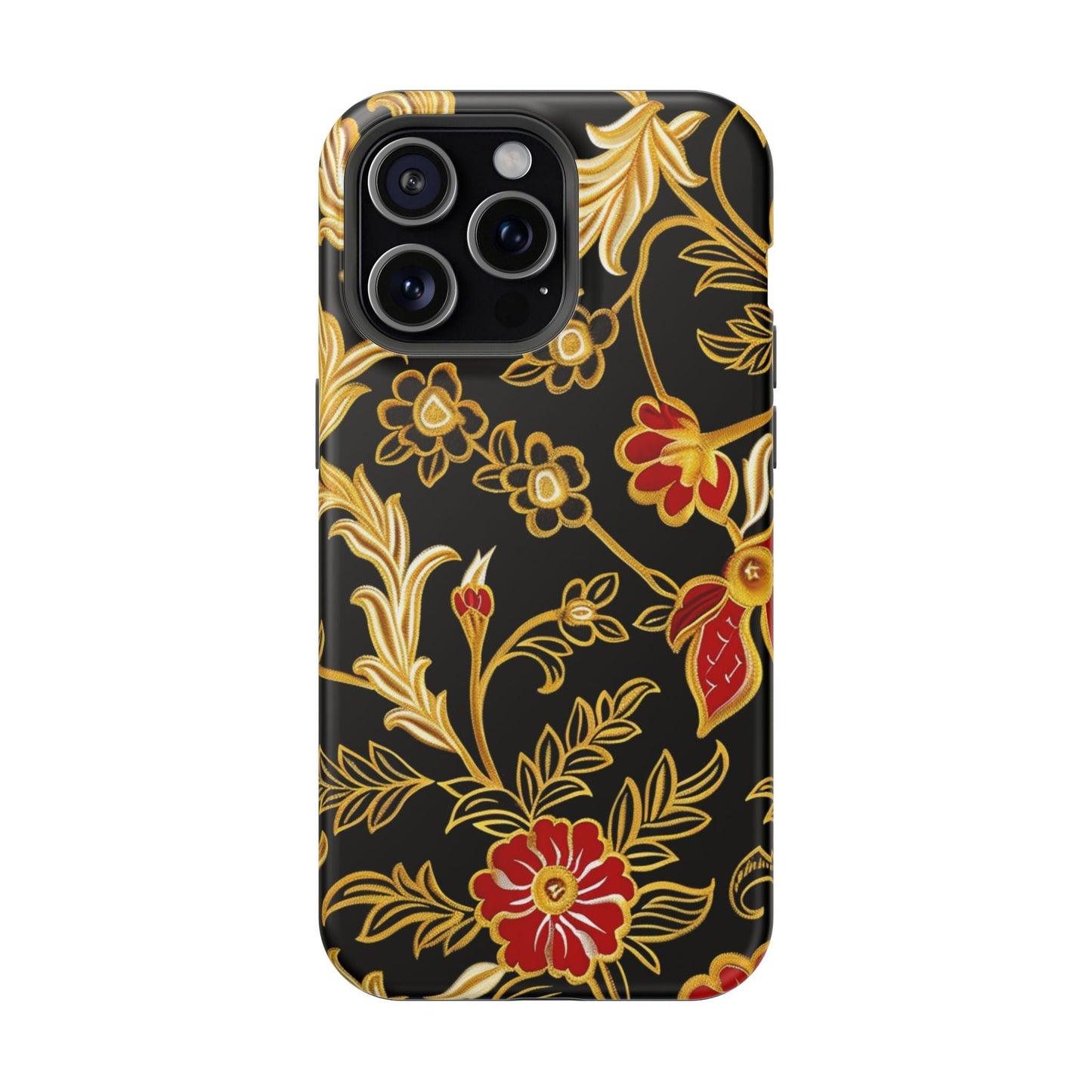 Floral Gold Vintage Phone Case – Magnetic Impact - Resistant - DIGITAL X