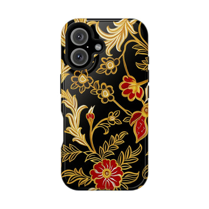 Floral Gold Vintage Phone Case – Magnetic Impact - Resistant - DIGITAL X