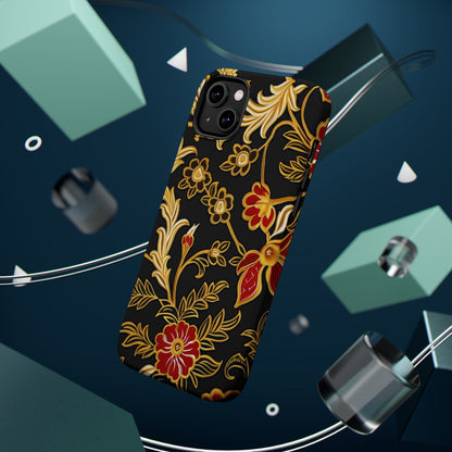 Floral Gold Vintage Phone Case – Magnetic Impact - Resistant - DIGITAL X