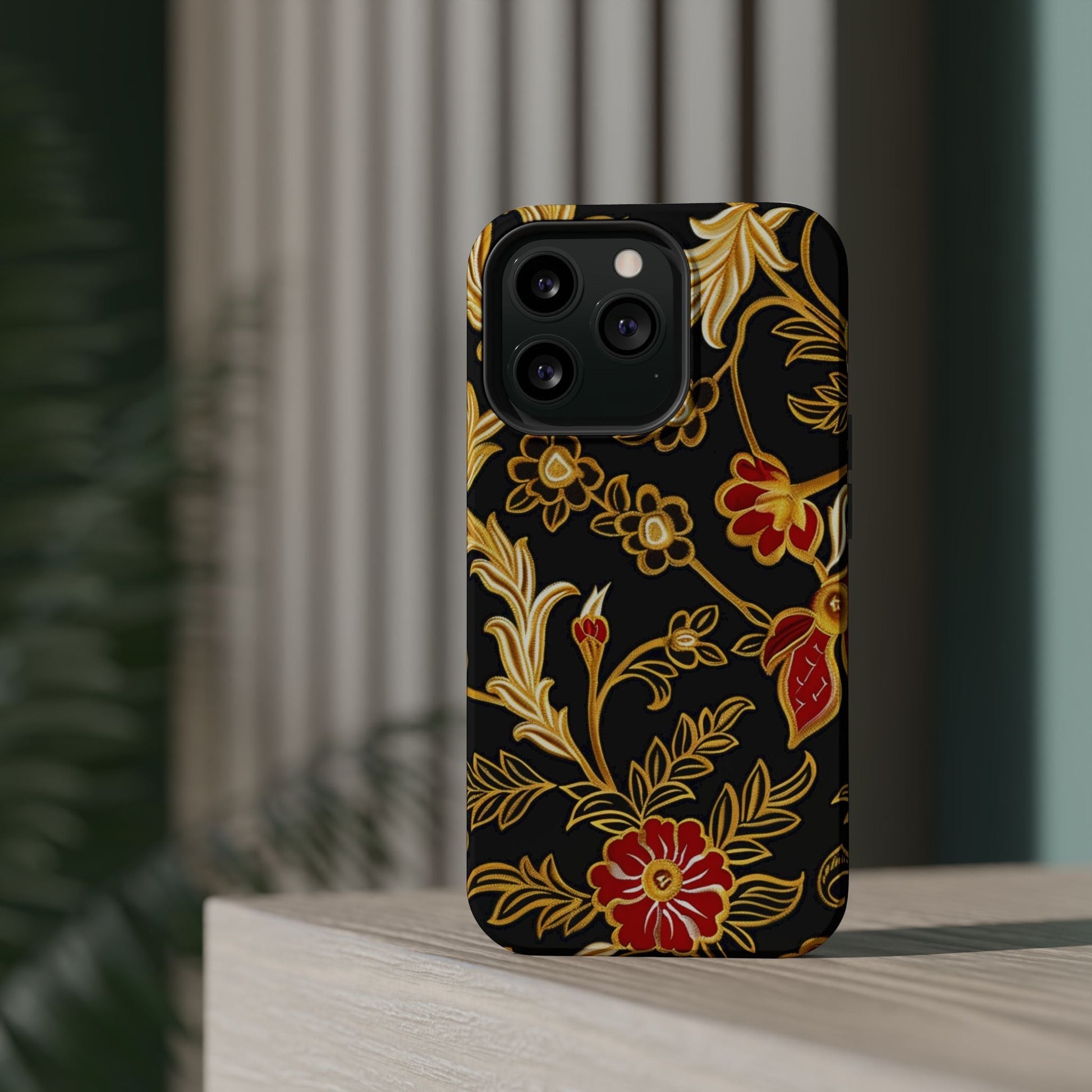 Floral Gold Vintage Phone Case – Magnetic Impact - Resistant - DIGITAL X