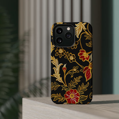 Floral Gold Vintage Phone Case – Magnetic Impact - Resistant - DIGITAL X