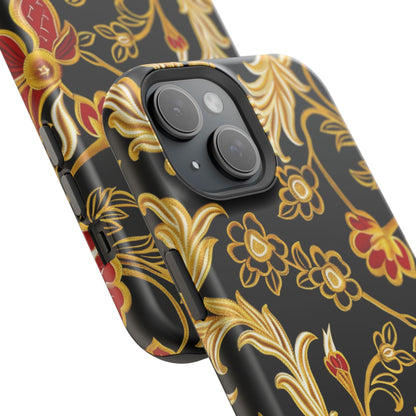 Floral Gold Vintage Phone Case – Magnetic Impact - Resistant - DIGITAL X