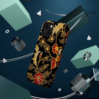 Floral Gold Vintage Phone Case – Magnetic Impact - Resistant - DIGITAL X