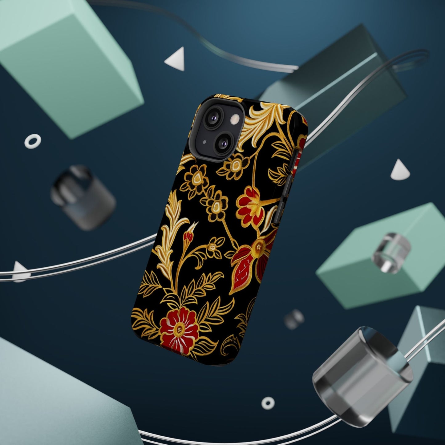 Floral Gold Vintage Phone Case – Magnetic Impact - Resistant - DIGITAL X