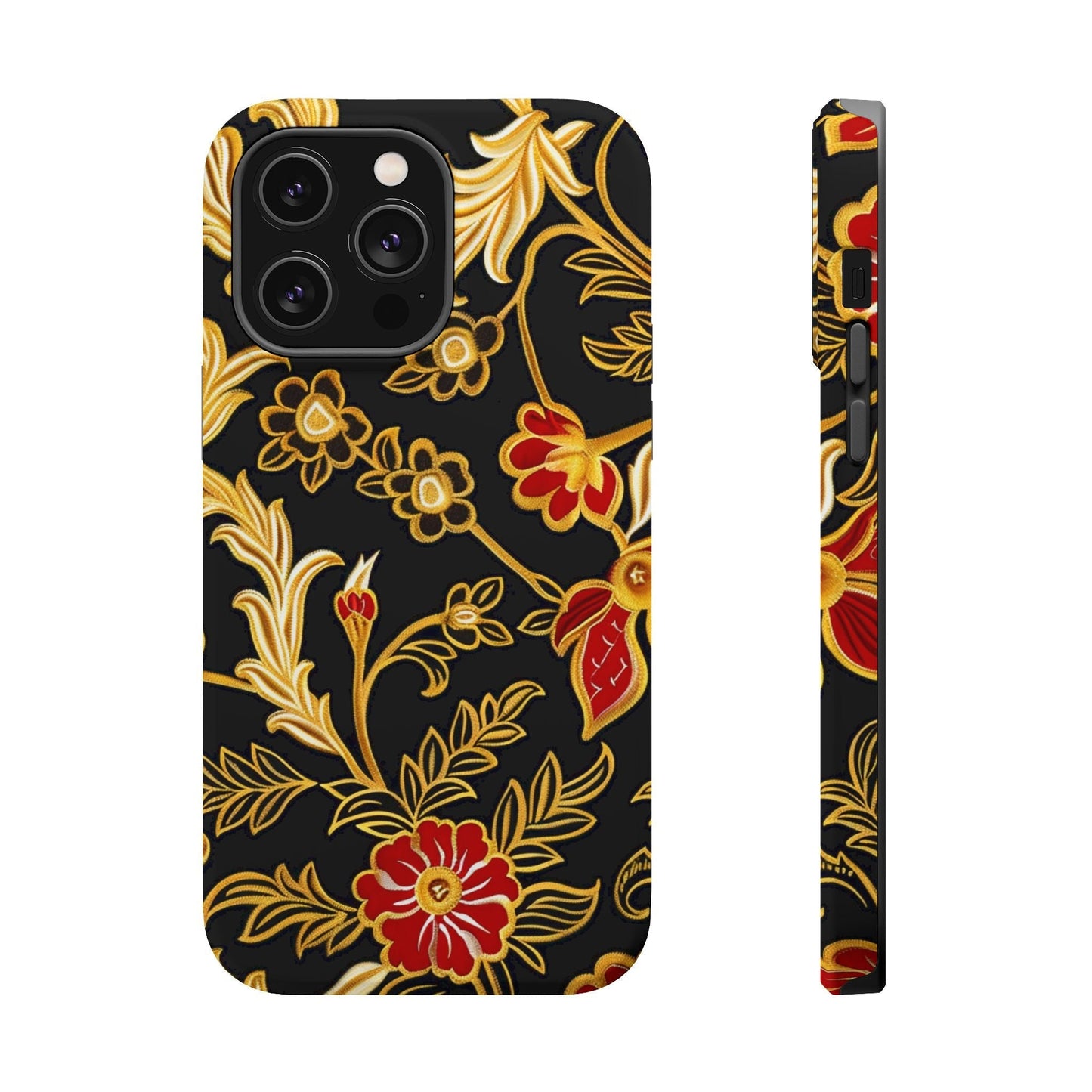 Floral Gold Vintage Phone Case – Magnetic Impact - Resistant - DIGITAL X