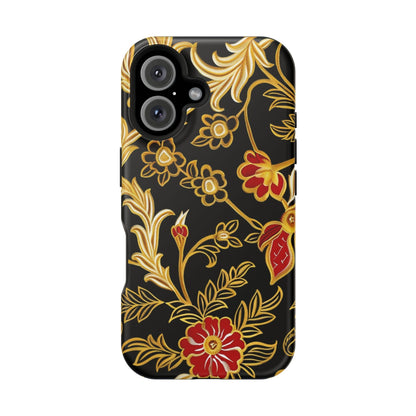 Floral Gold Vintage Phone Case – Magnetic Impact - Resistant - DIGITAL X
