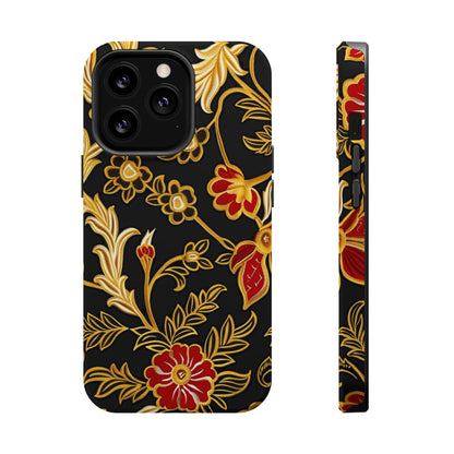 Floral Gold Vintage Phone Case – Magnetic Impact - Resistant - DIGITAL X