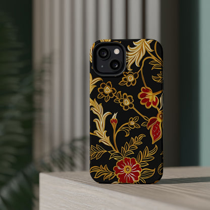 Floral Gold Vintage Phone Case – Magnetic Impact - Resistant - DIGITAL X