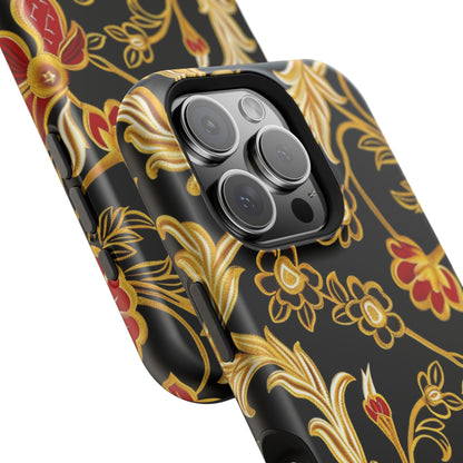 Floral Gold Vintage Phone Case – Magnetic Impact - Resistant - DIGITAL X