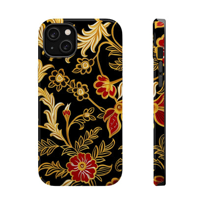 Floral Gold Vintage Phone Case – Magnetic Impact - Resistant - DIGITAL X