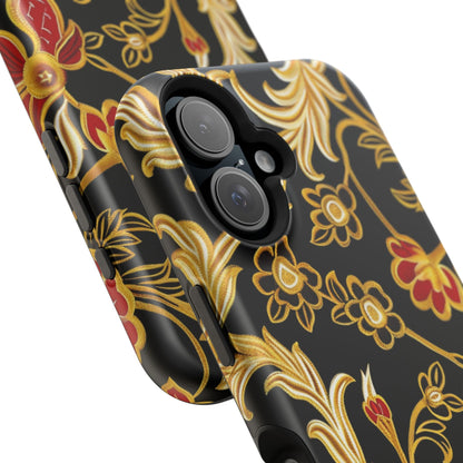 Floral Gold Vintage Phone Case – Magnetic Impact - Resistant - DIGITAL X