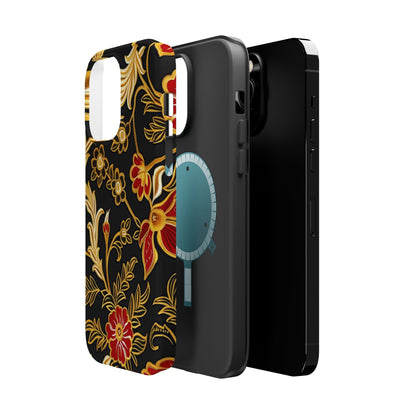Floral Gold Vintage Phone Case – Magnetic Impact - Resistant - DIGITAL X