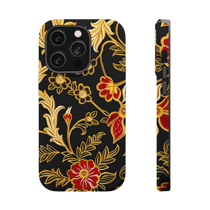 Floral Gold Vintage Phone Case – Magnetic Impact - Resistant - DIGITAL X