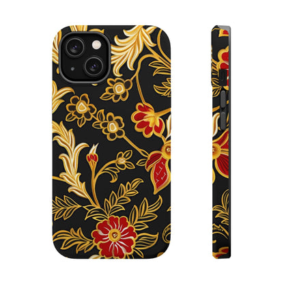 Floral Gold Vintage Phone Case – Magnetic Impact - Resistant - DIGITAL X