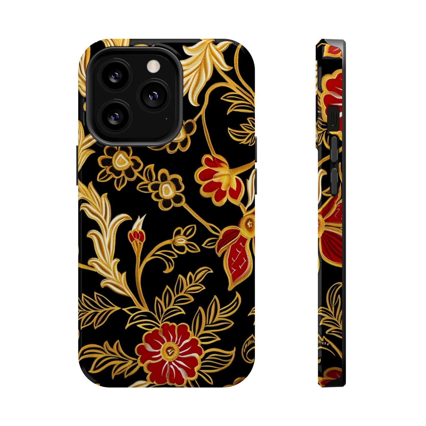 Floral Gold Vintage Phone Case – Magnetic Impact - Resistant - DIGITAL X