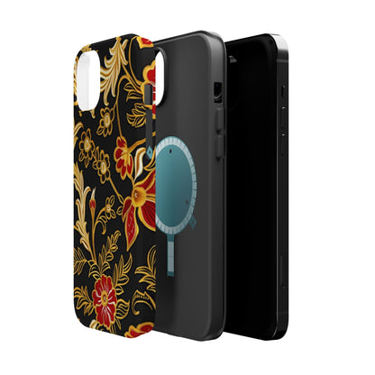 Floral Gold Vintage Phone Case – Magnetic Impact - Resistant - DIGITAL X