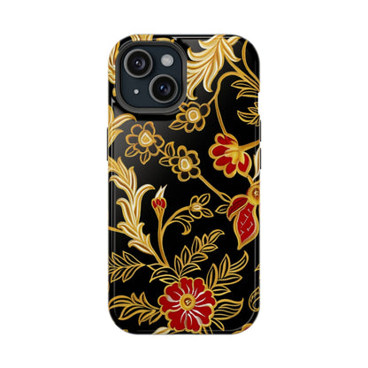 Floral Gold Vintage Phone Case – Magnetic Impact - Resistant - DIGITAL X