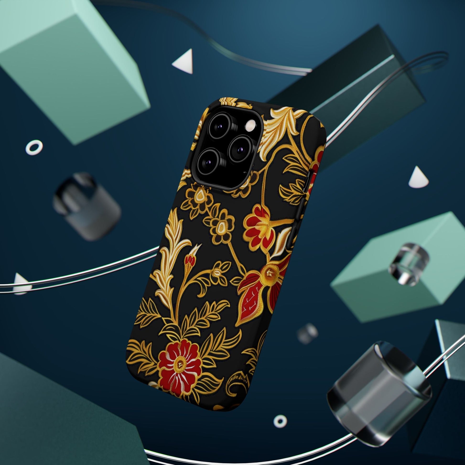 Floral Gold Vintage Phone Case – Magnetic Impact - Resistant - DIGITAL X