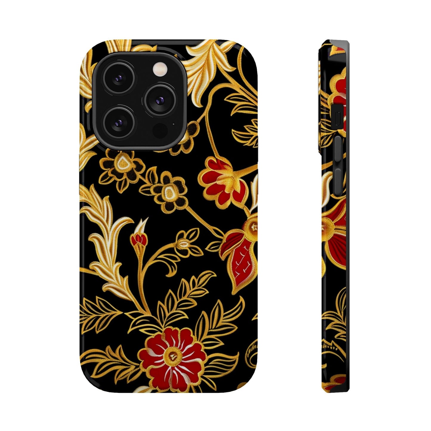 Floral Gold Vintage Phone Case – Magnetic Impact - Resistant - DIGITAL X