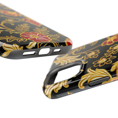 Floral Gold Vintage Phone Case – Magnetic Impact - Resistant - DIGITAL X